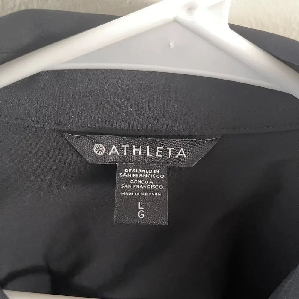 Athleta Everlasting Top Womens Large Black Athletic Performance Short Sleeve - Picture 3 of 9